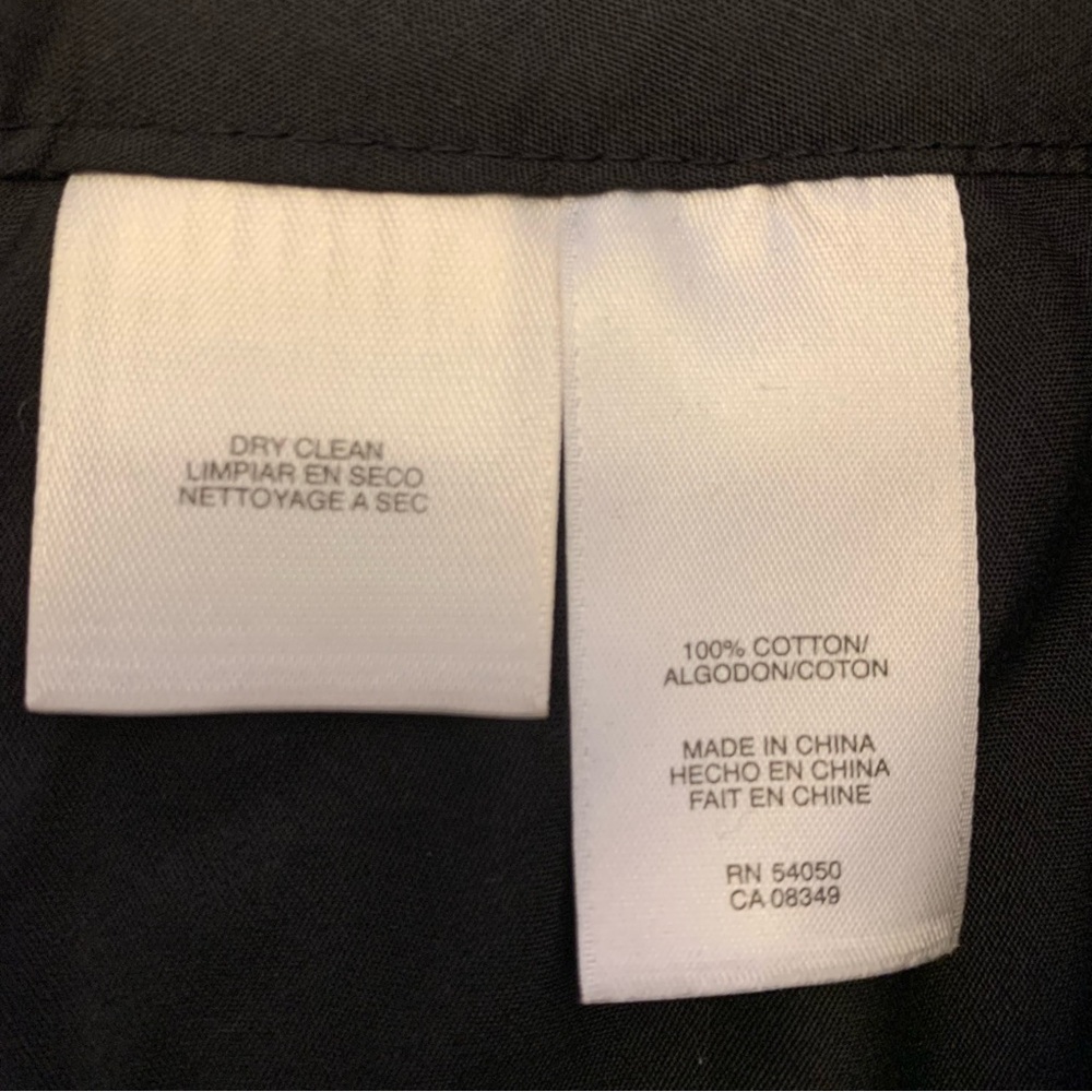 Jones Wear Black Flare Midi Skirt 100% Cotton with Liner and Side Zipper Size 4 - Picture 4 of 4